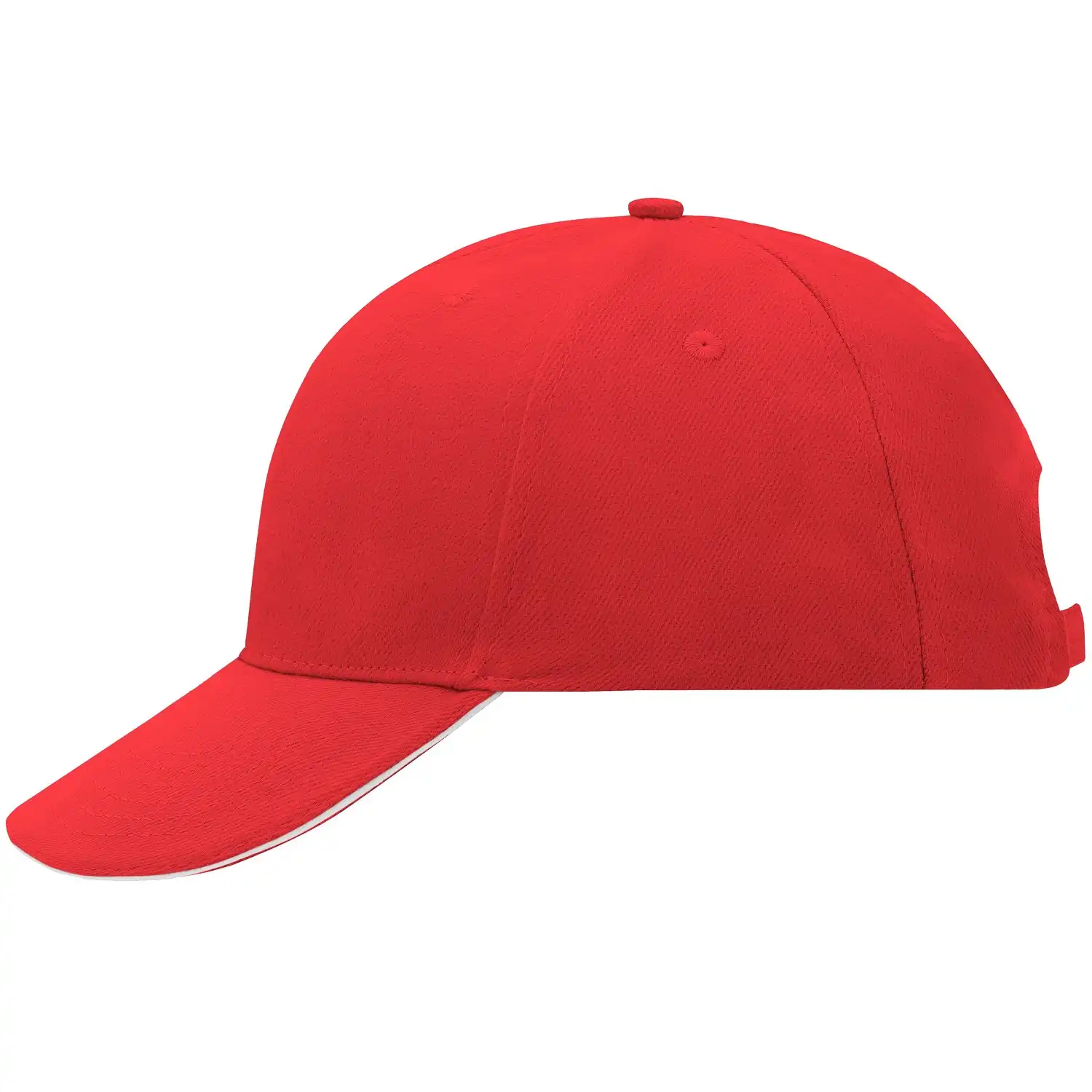 Basecap "MB024" 6-Panel-Sandwich in red/white - Thumbnail 1