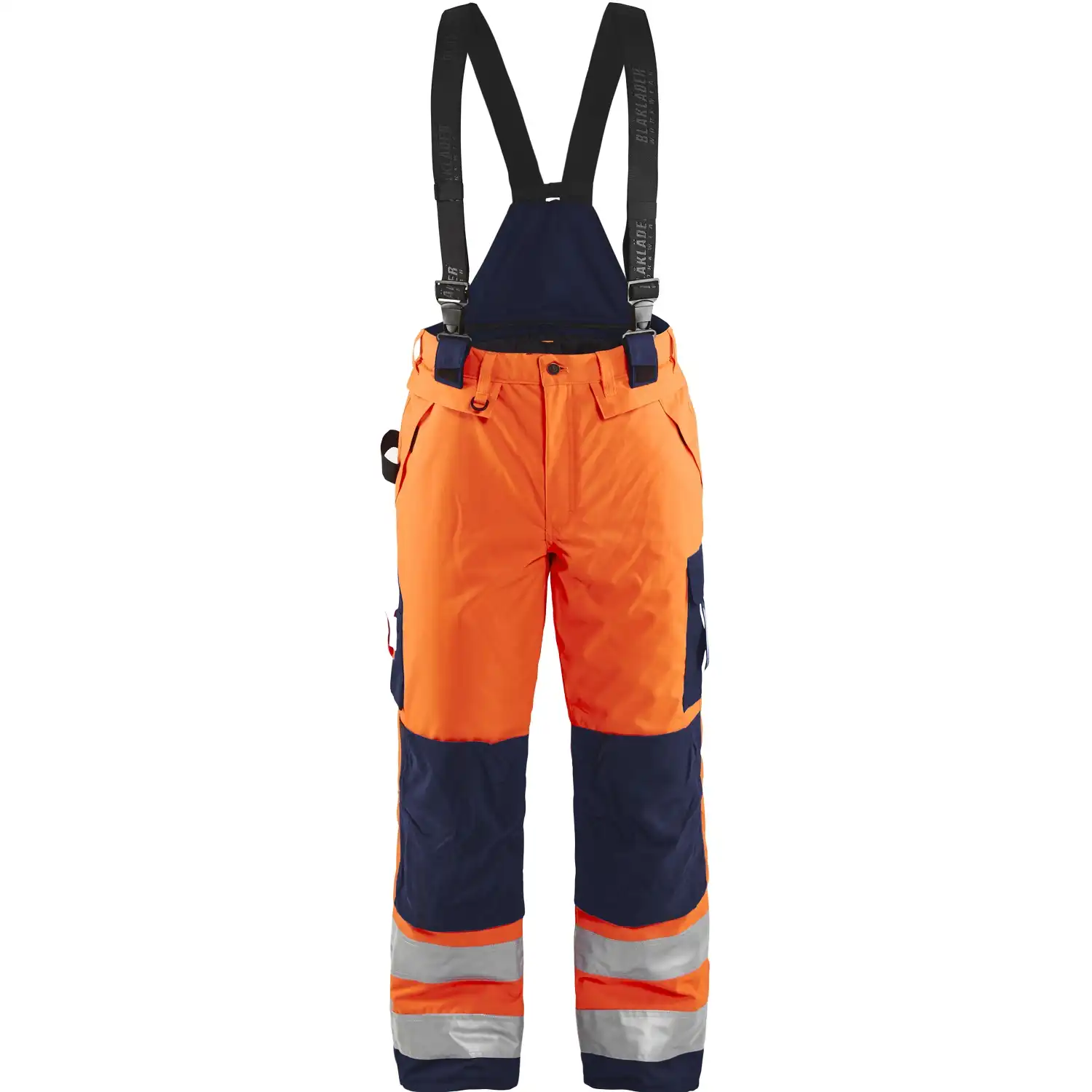 Warnschutz-Winterlatzhose "1885" 100% Polyester in orange/marine, C52 - Thumbnail 1