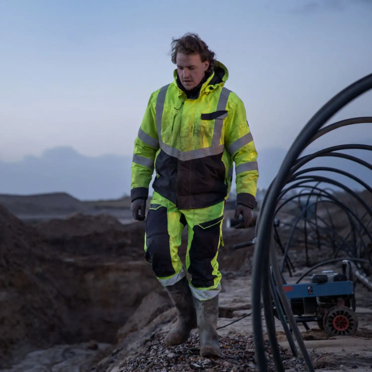 Warnschutz Winterjacke "HASTINGS" Safe Supreme in gelb/schwarz, L - Thumbnail 5