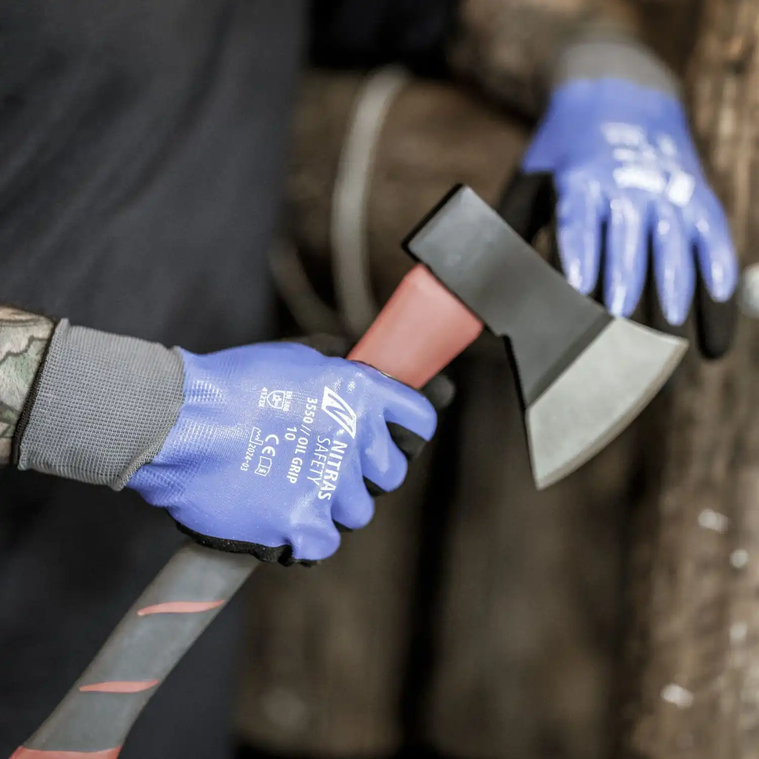 Nylonhandschuhe Nitrilbeschichtet "OIL GRIP" in 9 (L) - Thumbnail 2