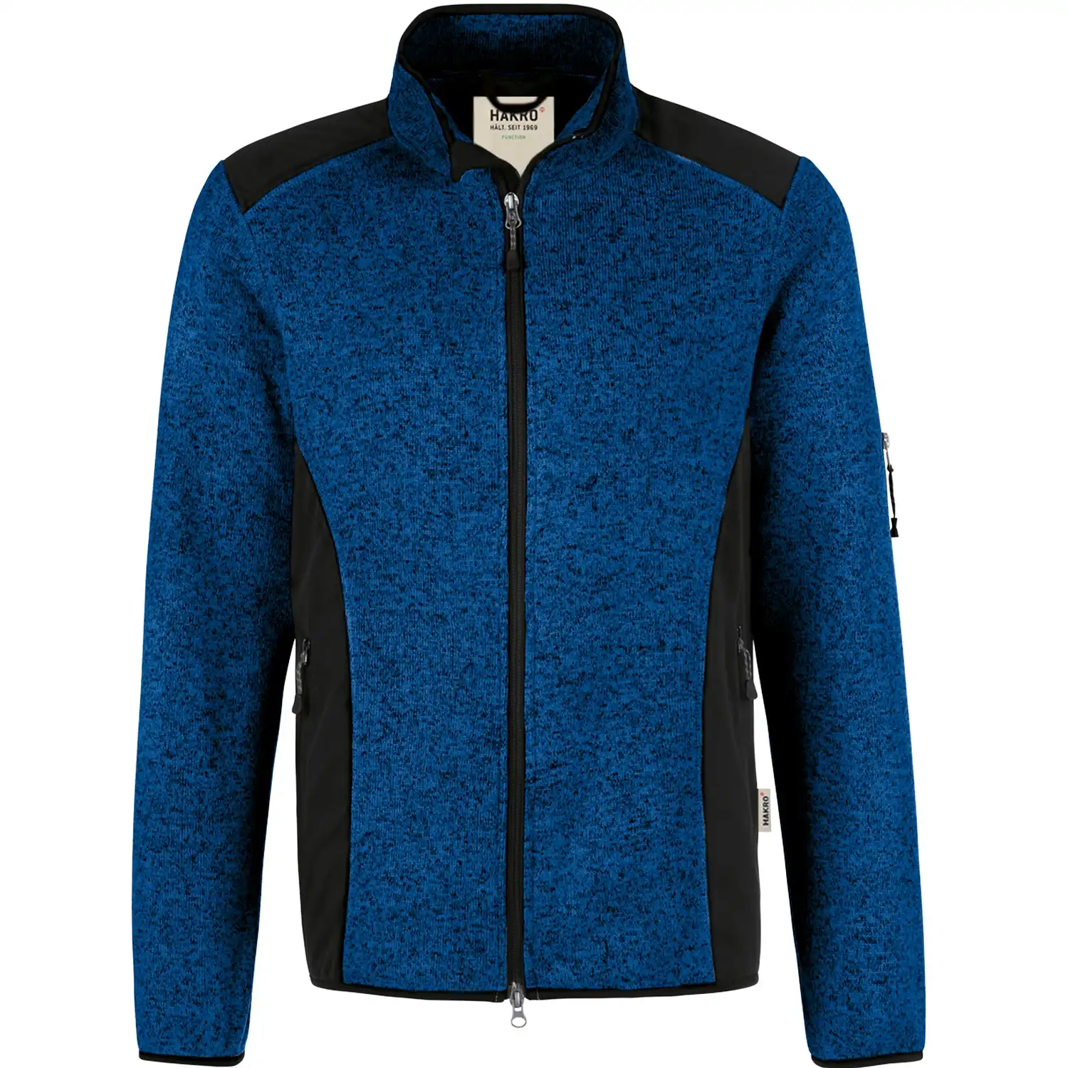 Strickfleece-Jacke "DAWSON" 836 in royalblau-meliert, L - Bild 1