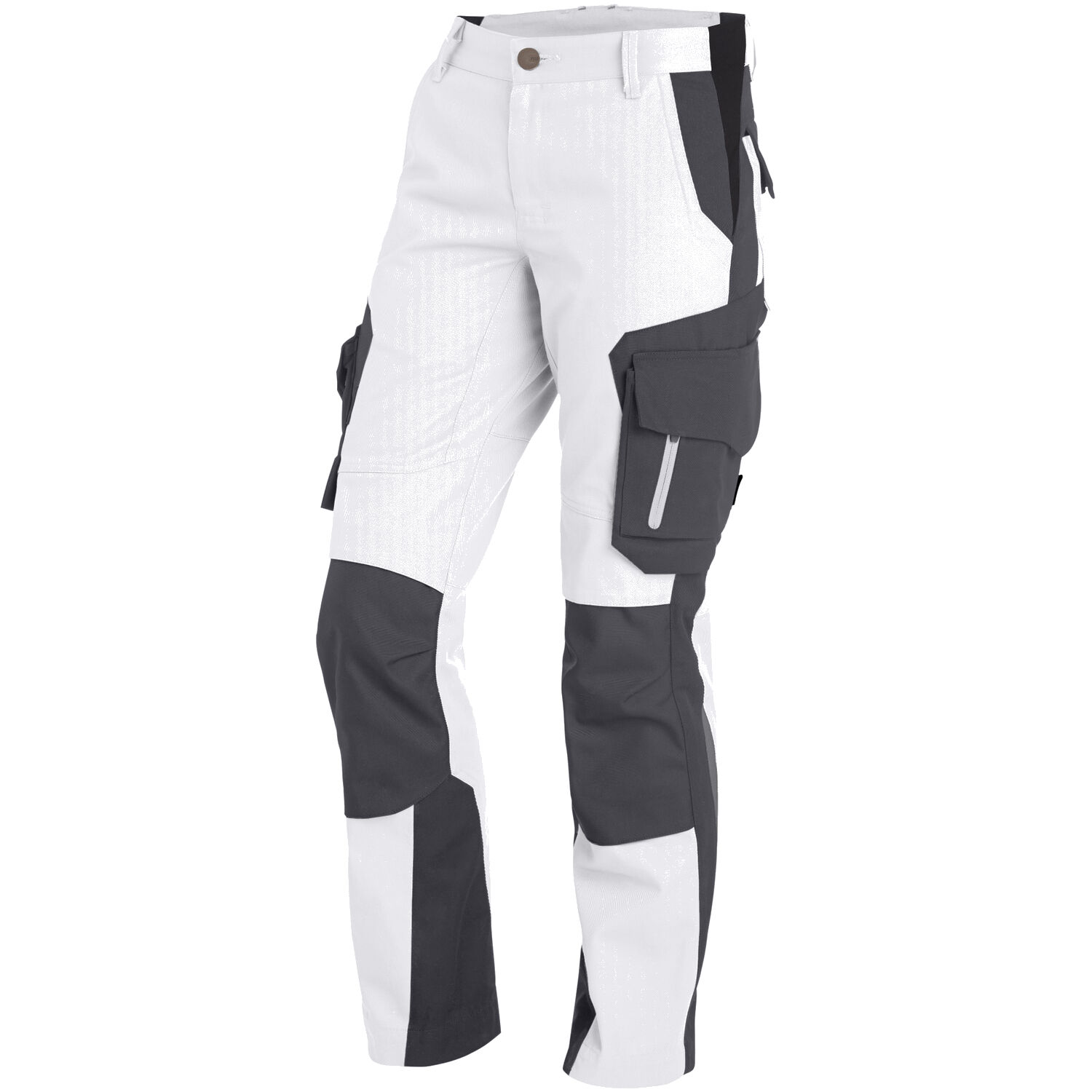 Damen Arbeitshose "ANNETTE" in weiß/anthrazit, 48 - Thumbnail 1