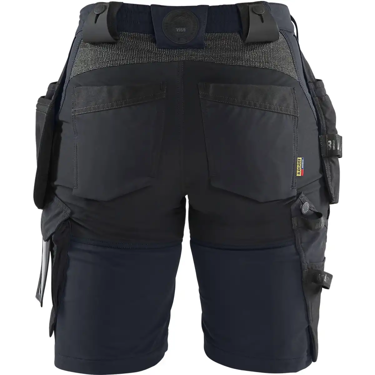 Damen Stretch Handwerkershorts "7183" in Dunkelmarine/Schwarz, C32 - Thumbnail 2