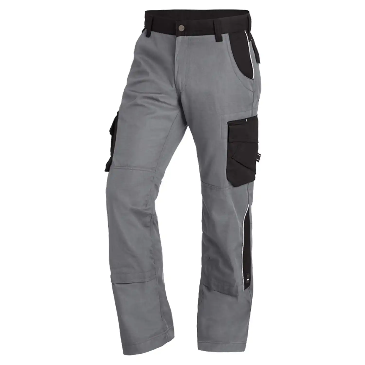 Premium Bundhose BRUNO "Twill 300" in grau/schwarz, 23 - Thumbnail 1