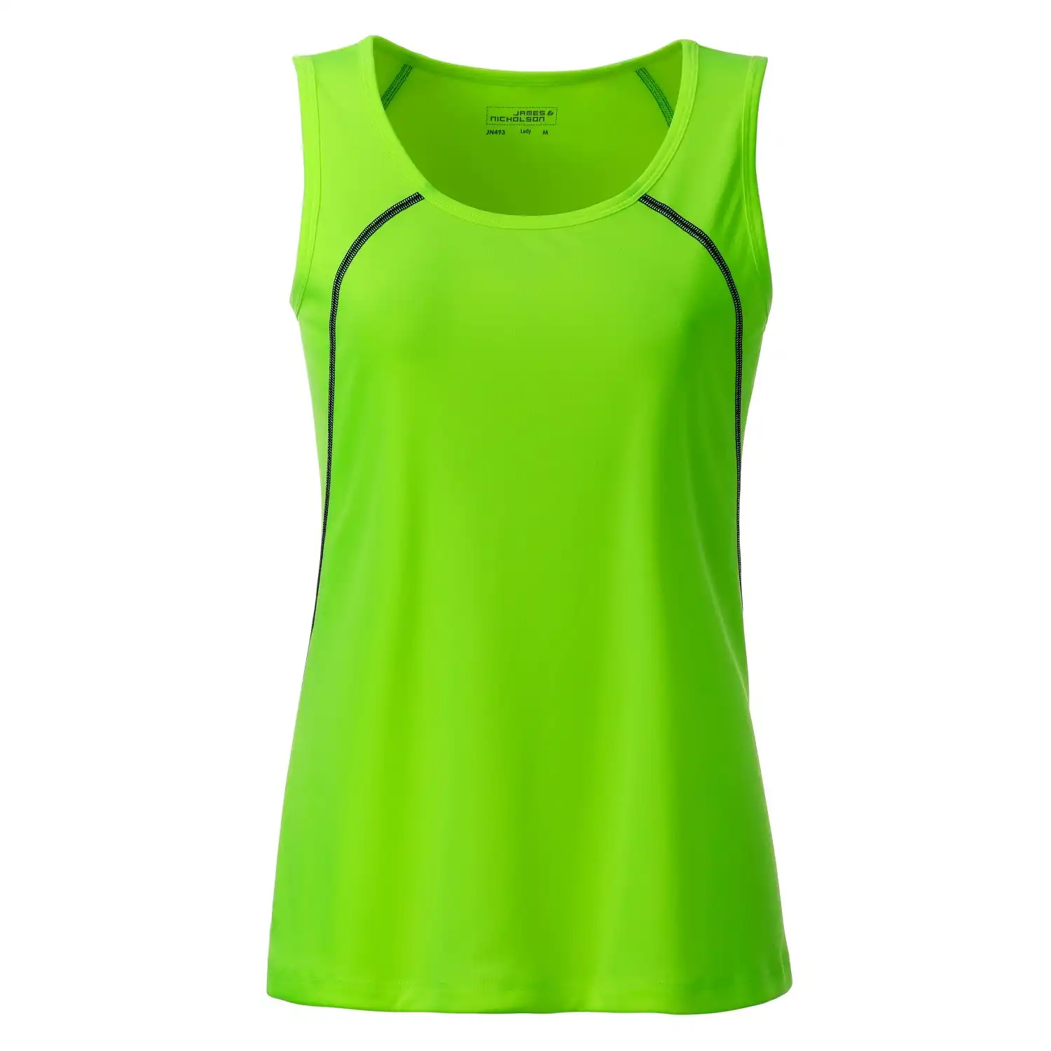 Damen Funktions-Tanktop "JN493" in bright-green/black, XL - Thumbnail 1