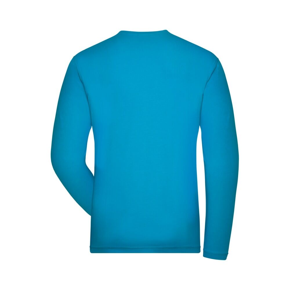Bio Stretch Langarmshirt "JN1804" UV-Schutz in turquoise, L - Thumbnail 2
