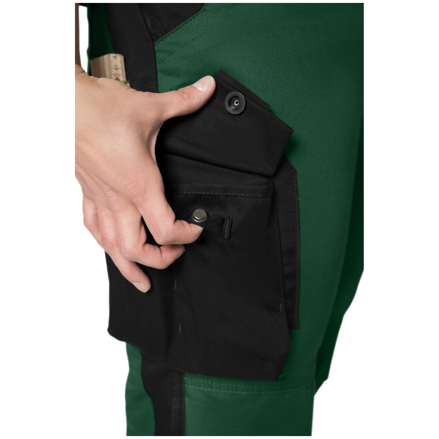 Damen Arbeitshose "ANNETTE" in grün/schwarz, 48 - Thumbnail 7