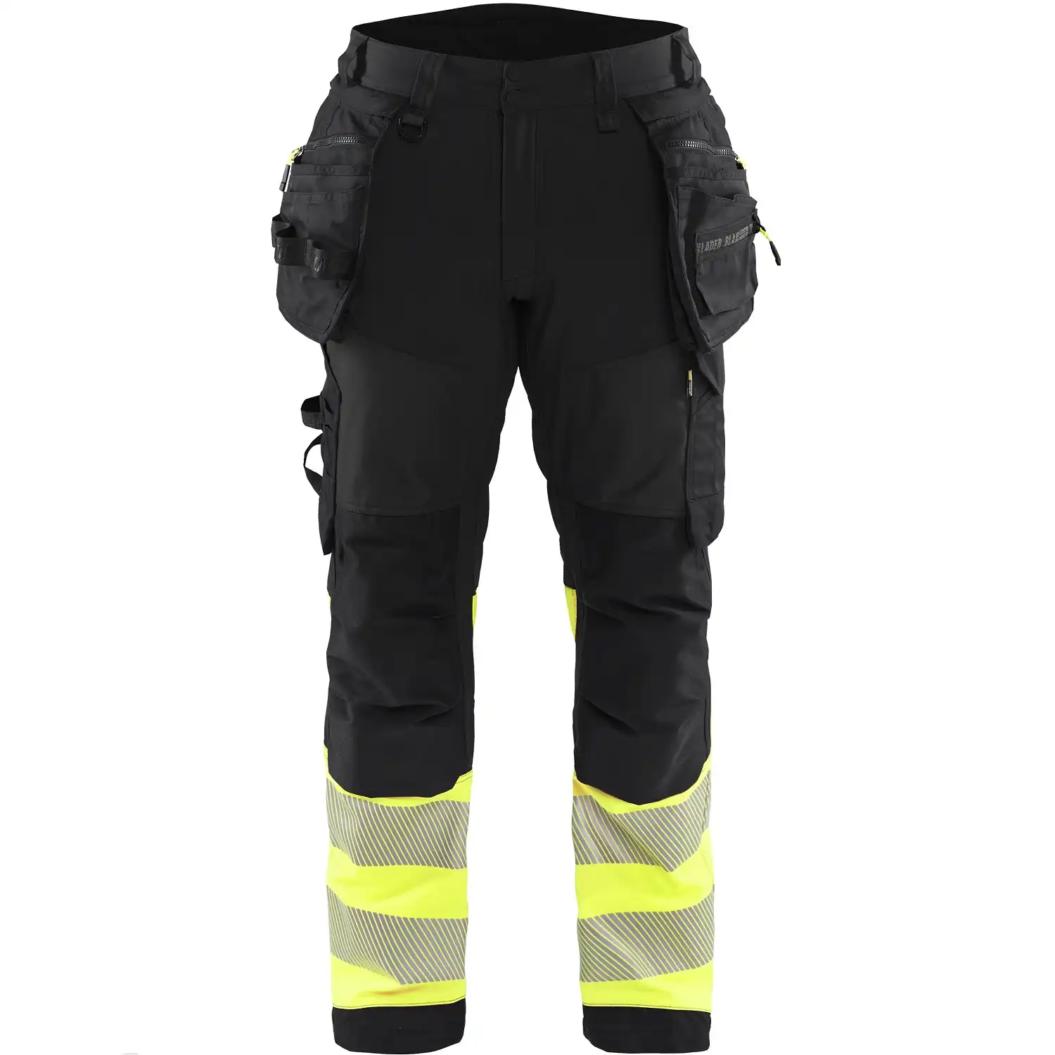 Warnschutz Softshell Handwerkerhose "1821" Kl. 1  in schwarz/gelb, C44 - Thumbnail 1