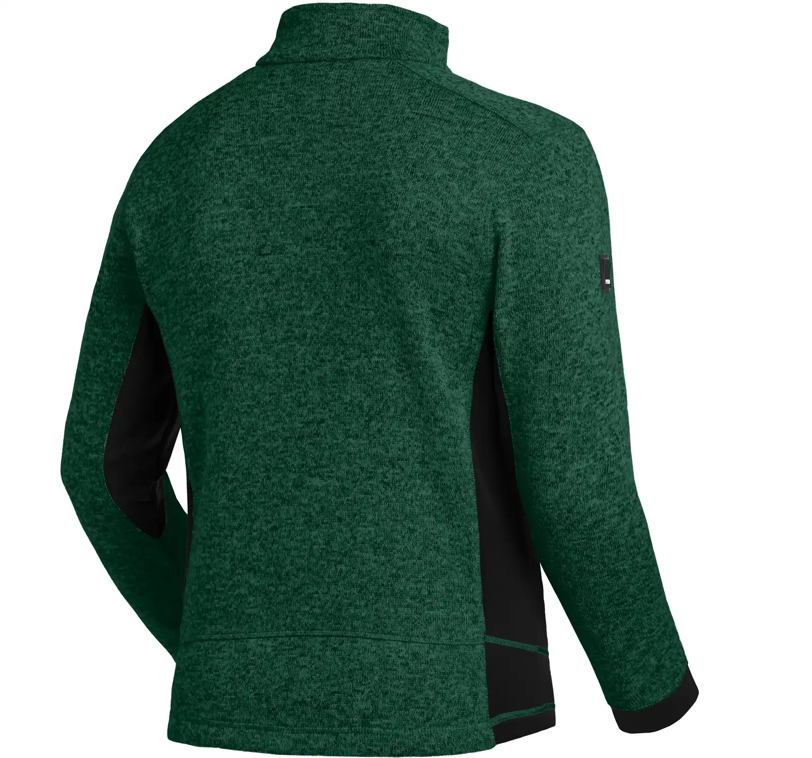 Strick Fleecejacke "CHRISTOPH" in grün/schwarz, L - Thumbnail 2