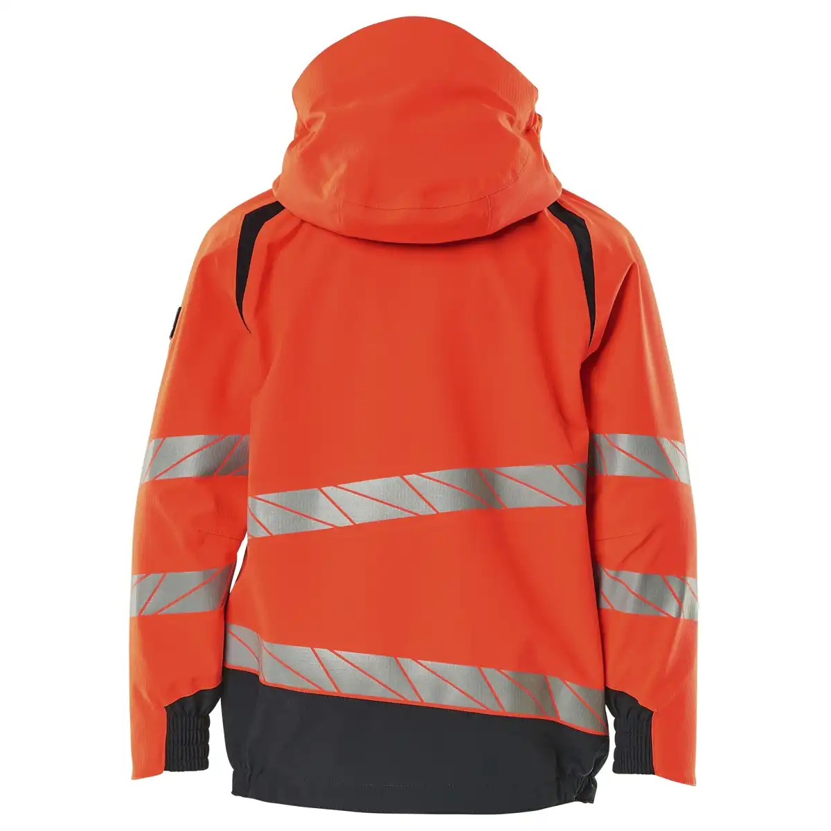Kinder Hi-Vis Hardshell-Regenjacke "ACCELERATE SAFE" in rot/schwarzblau, 104 - Thumbnail 2