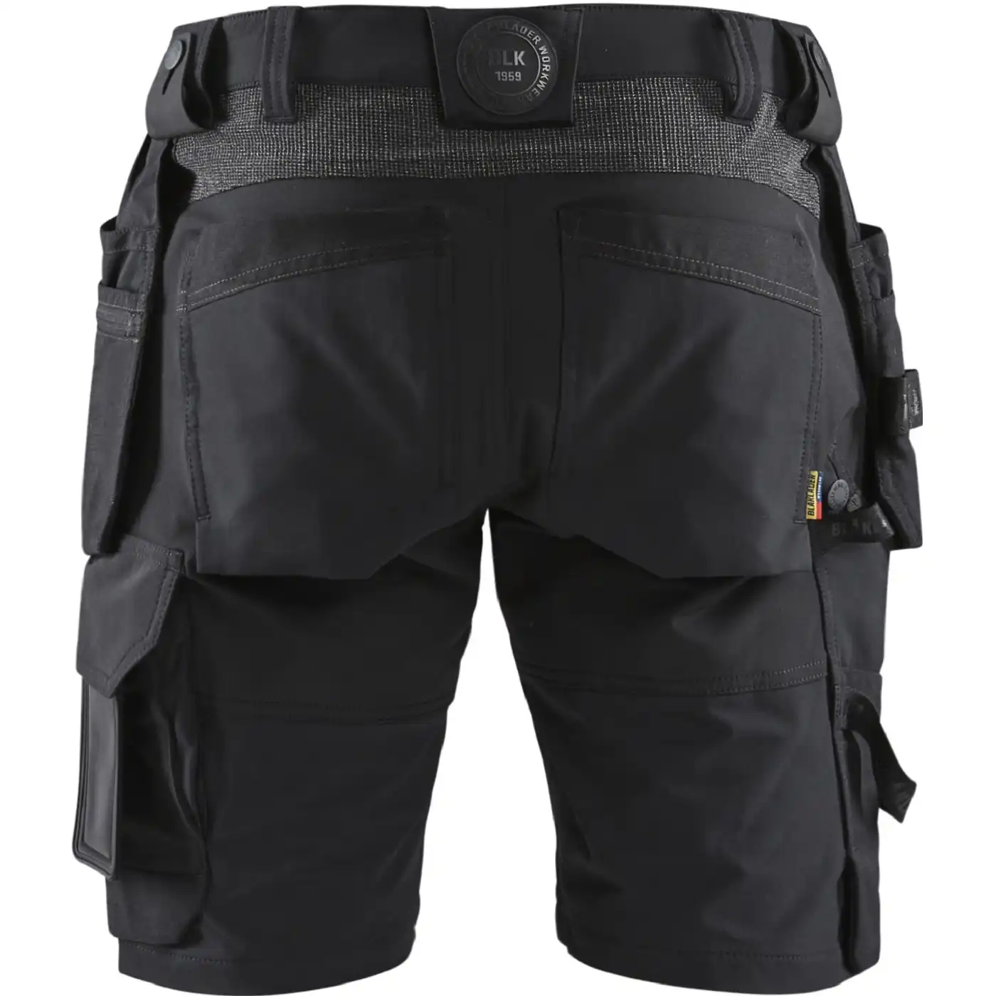 Stretch Handwerker-Shorts "1520" in schwarz/dunkelgrau, C58 - Thumbnail 2