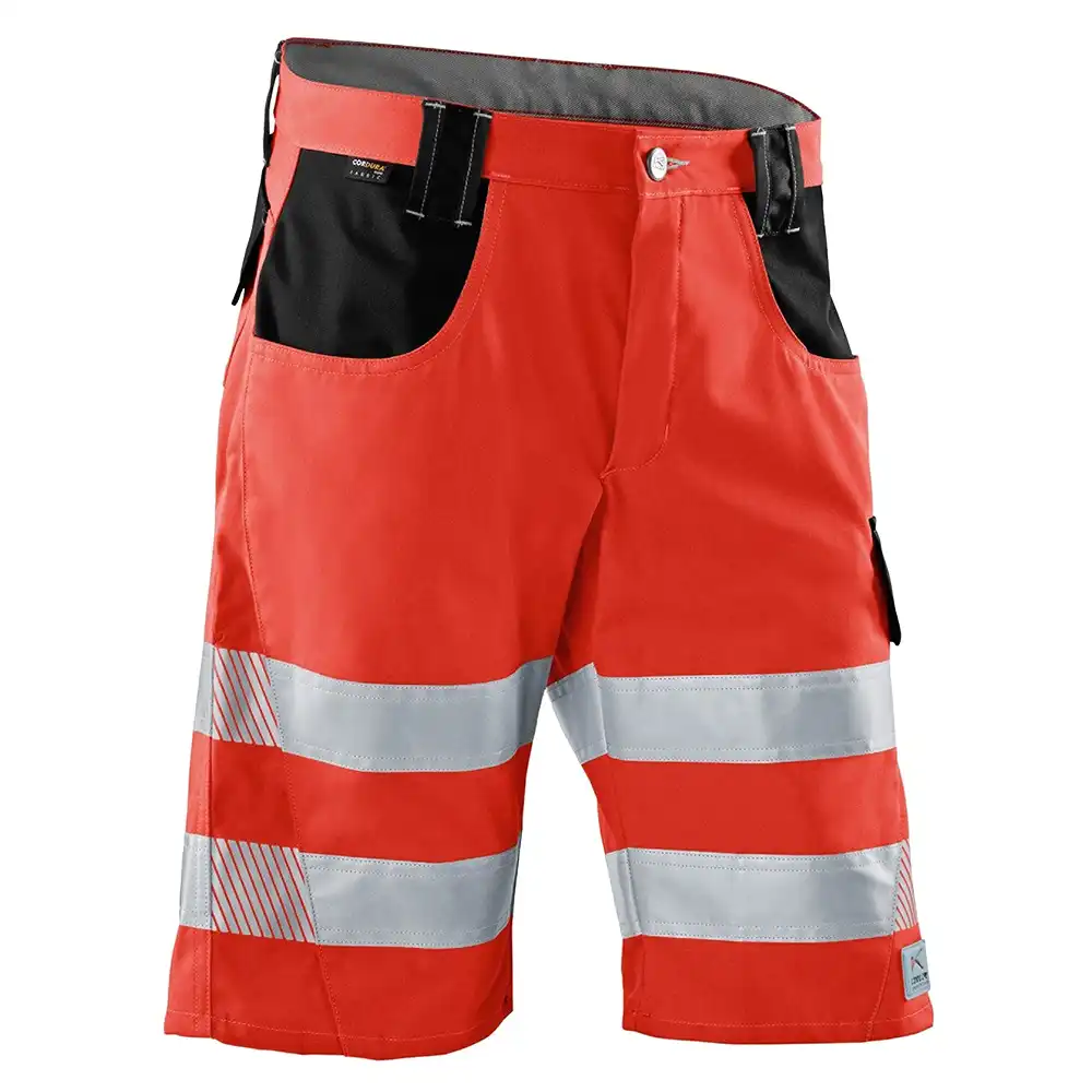Warnschutz Shorts "REFLECTIQ" in rot/schwarz, 48 - Bild 1