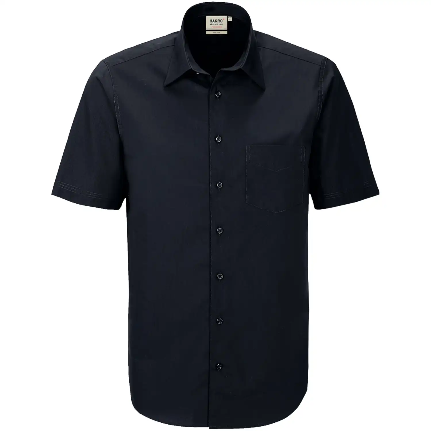 Herren Hemd 1/2 Arm "Performance" 122 in schwarz, L - Bild 1