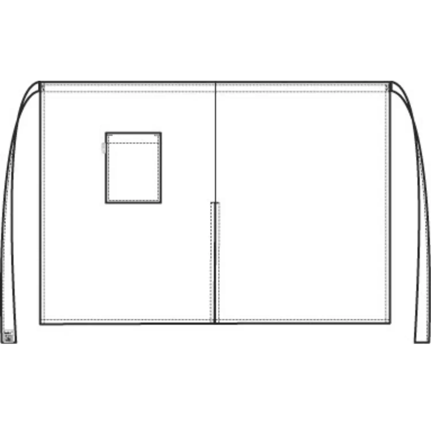 Bistro Schürze in schwarz - Thumbnail 2