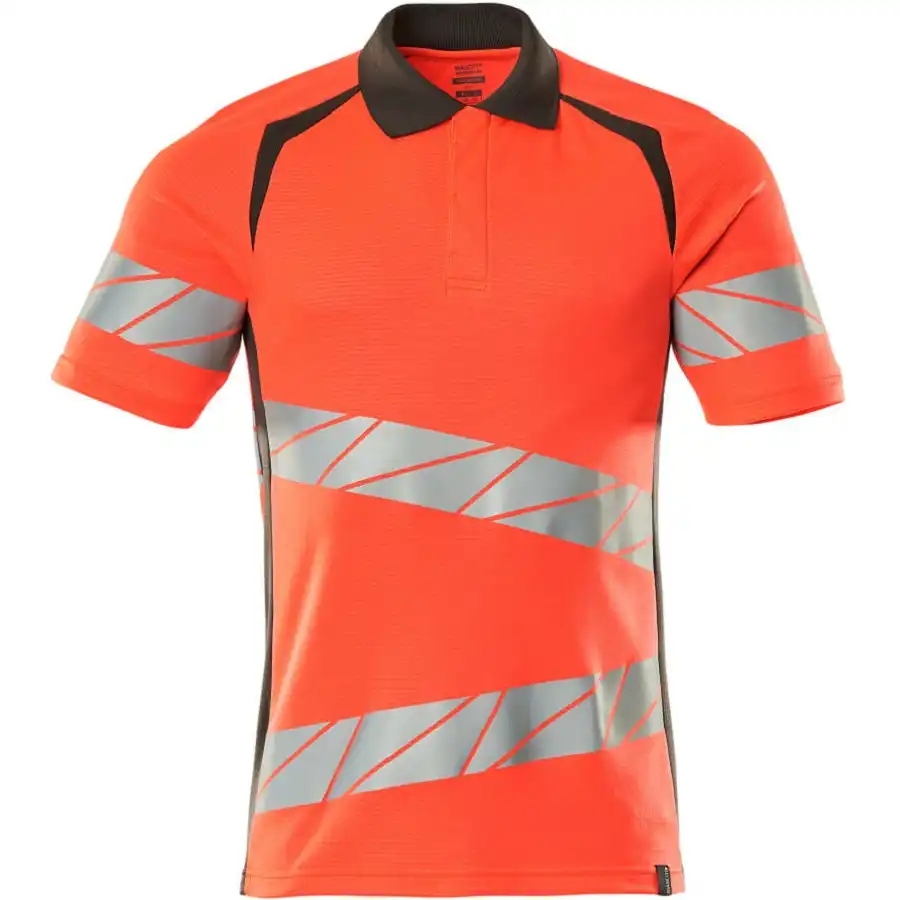 Warnschutz Polo-Shirt "ACCELERATE SAFE" UV-Schutz in rot/dunkelanthrazit, S - Bild 1