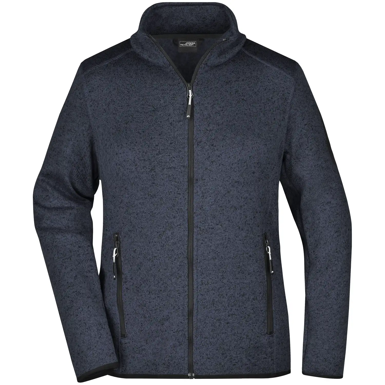 Damen Strickfleece-Jacke "JN761" in dark-melange, M - Bild 1