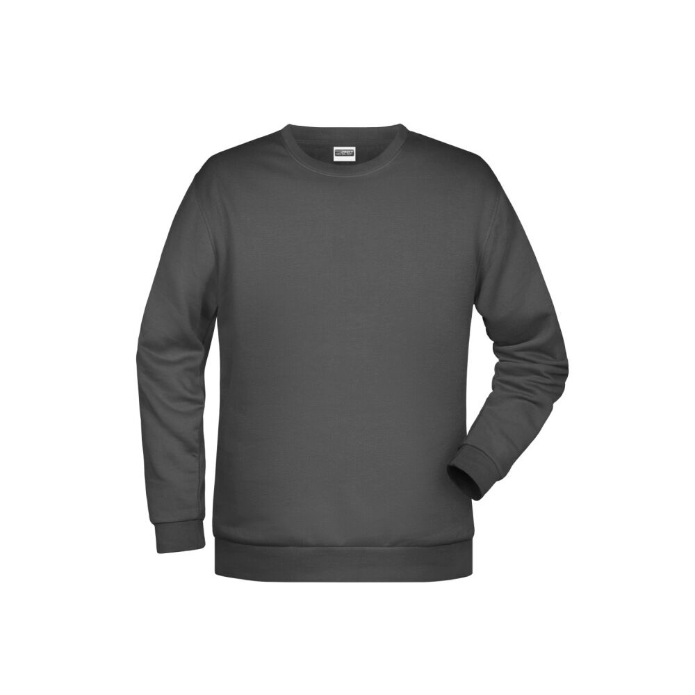 Herren Basic Sweatshirt Men in graphite, L - Thumbnail 3