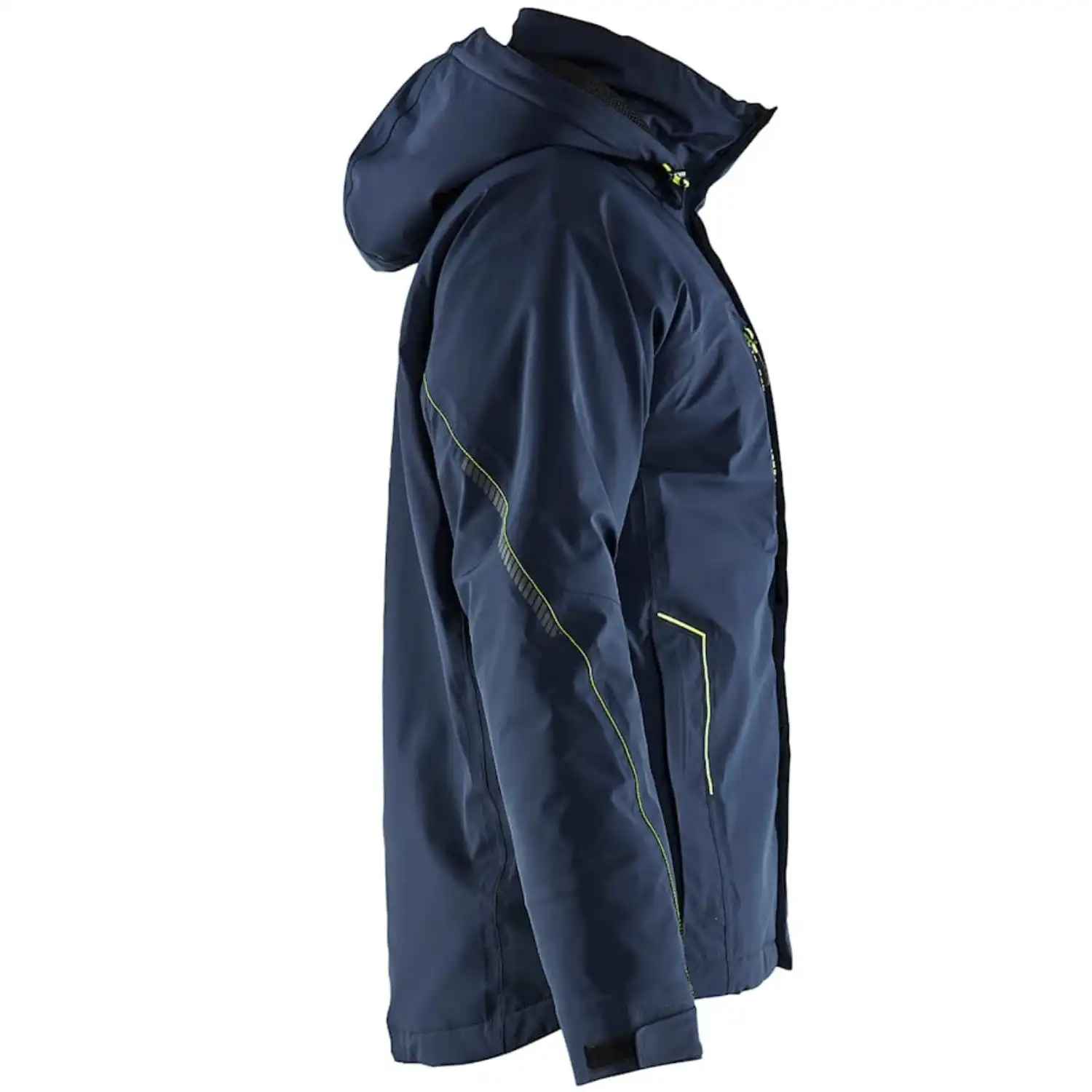 Stretch Winterjacke "4484" in dunkelmarine/gelb, M - Thumbnail 4