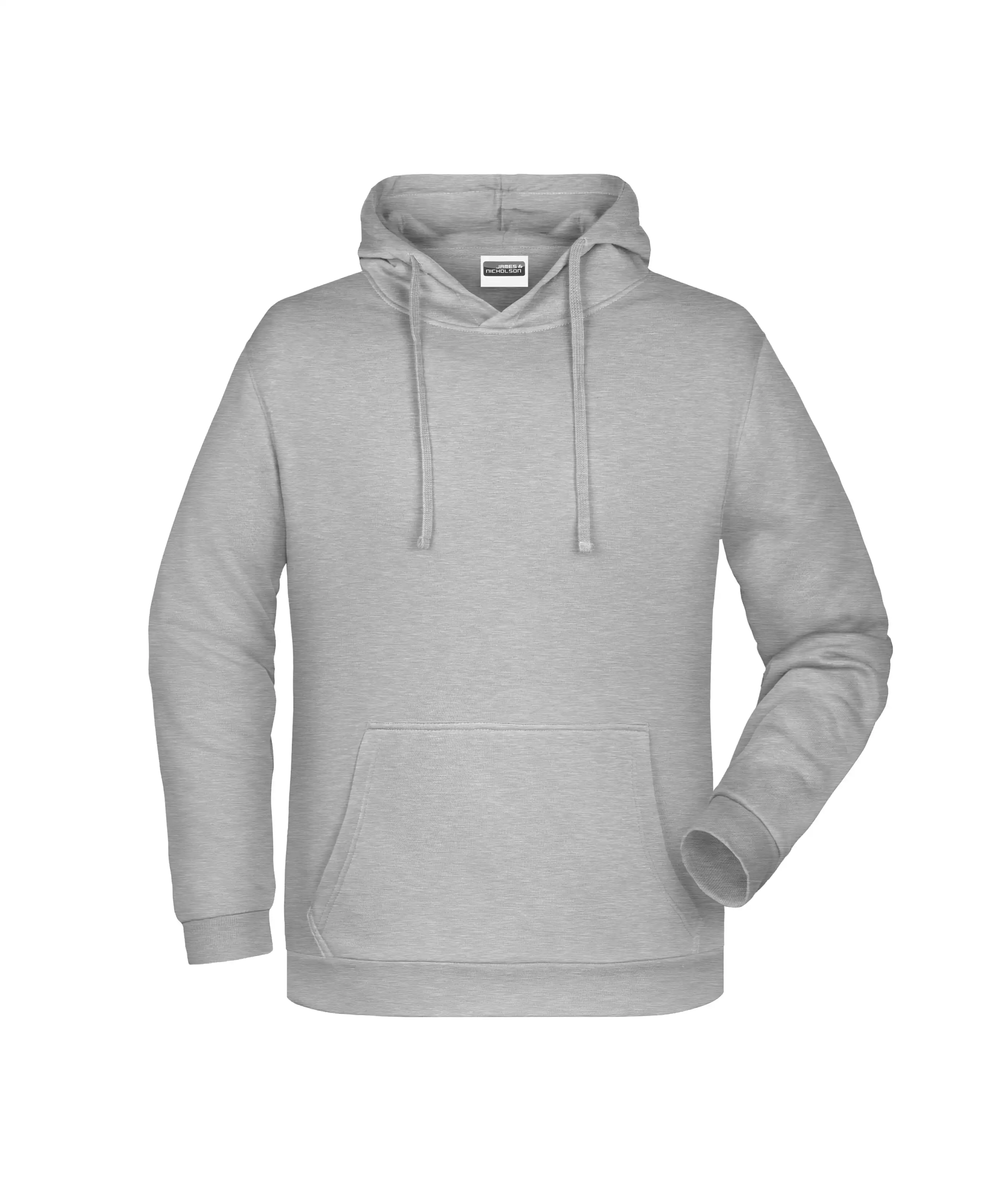 Herren Basic Hoody Men "JN796" in grey heather, L - Thumbnail 1