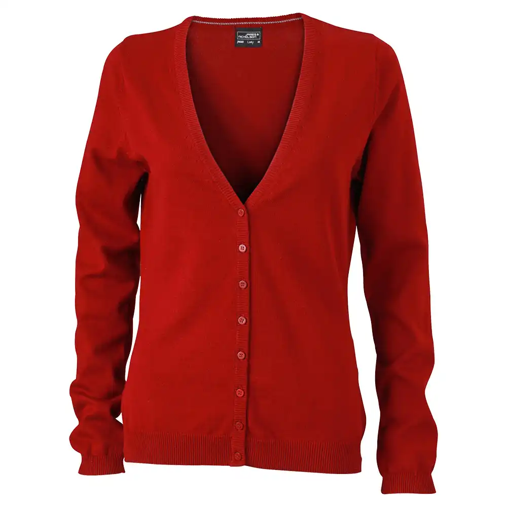 Damen V-Neck Cardigan "JN660" in bordeaux, XXL - Bild 1