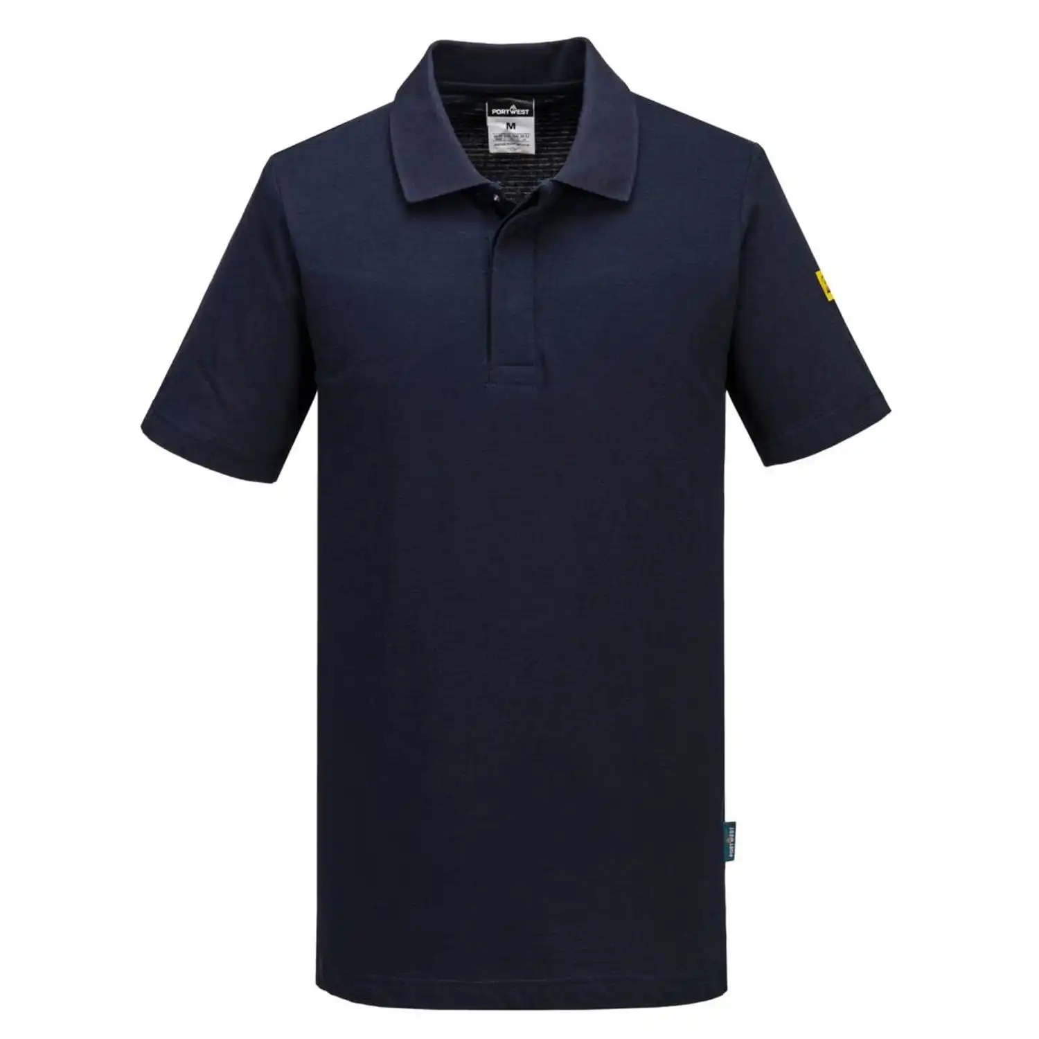 ESD Antistatik Polo-Shirt "AS21" in marine, S - Thumbnail 1