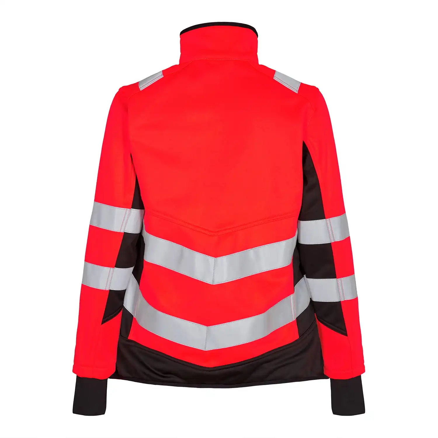 Damen Warnschutz Softshelljacke "1156-237" Safety Kl. 2 in rot/schwarz, S - Thumbnail 2