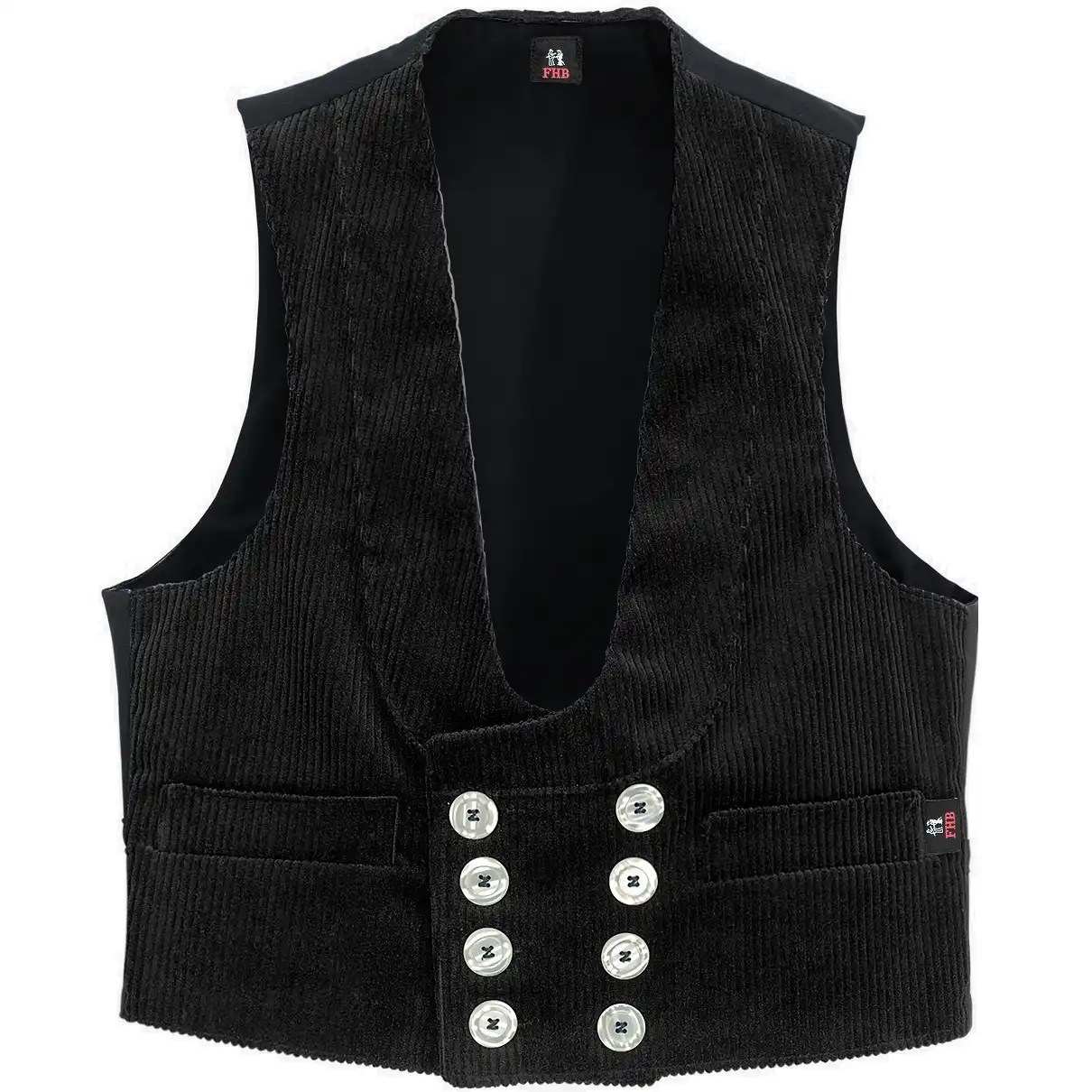 Zunftweste Trenkercord "HEINER" in schwarz, 58 - Thumbnail 1
