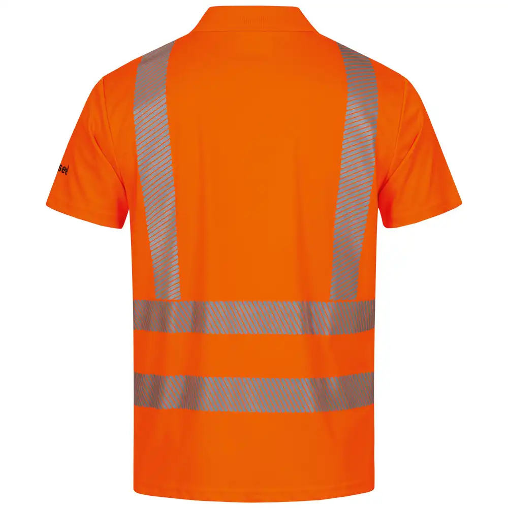 Warnschutz Polo-Shirt UV-Schutznature in Orange, L - Thumbnail 2
