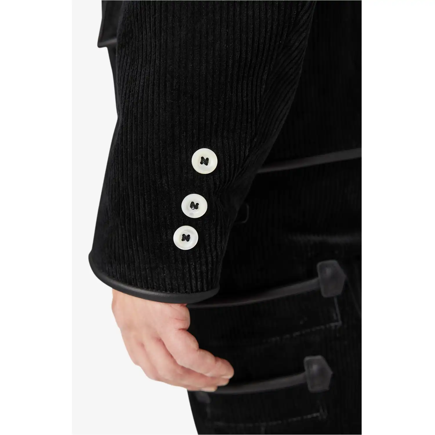 Zunftsakko "GERHARD" Trenkercord schwarz in 110 - Thumbnail 2