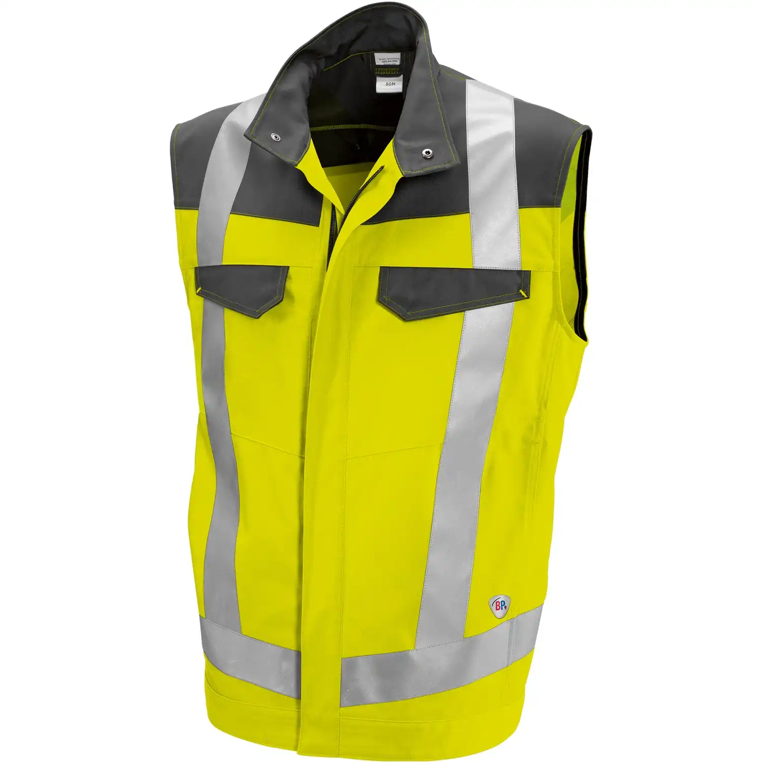 Warnschutz-Weste "2013-845" Hi-Vis Comfort in warngelb/dunkelgrau, 44/46 - Thumbnail 1