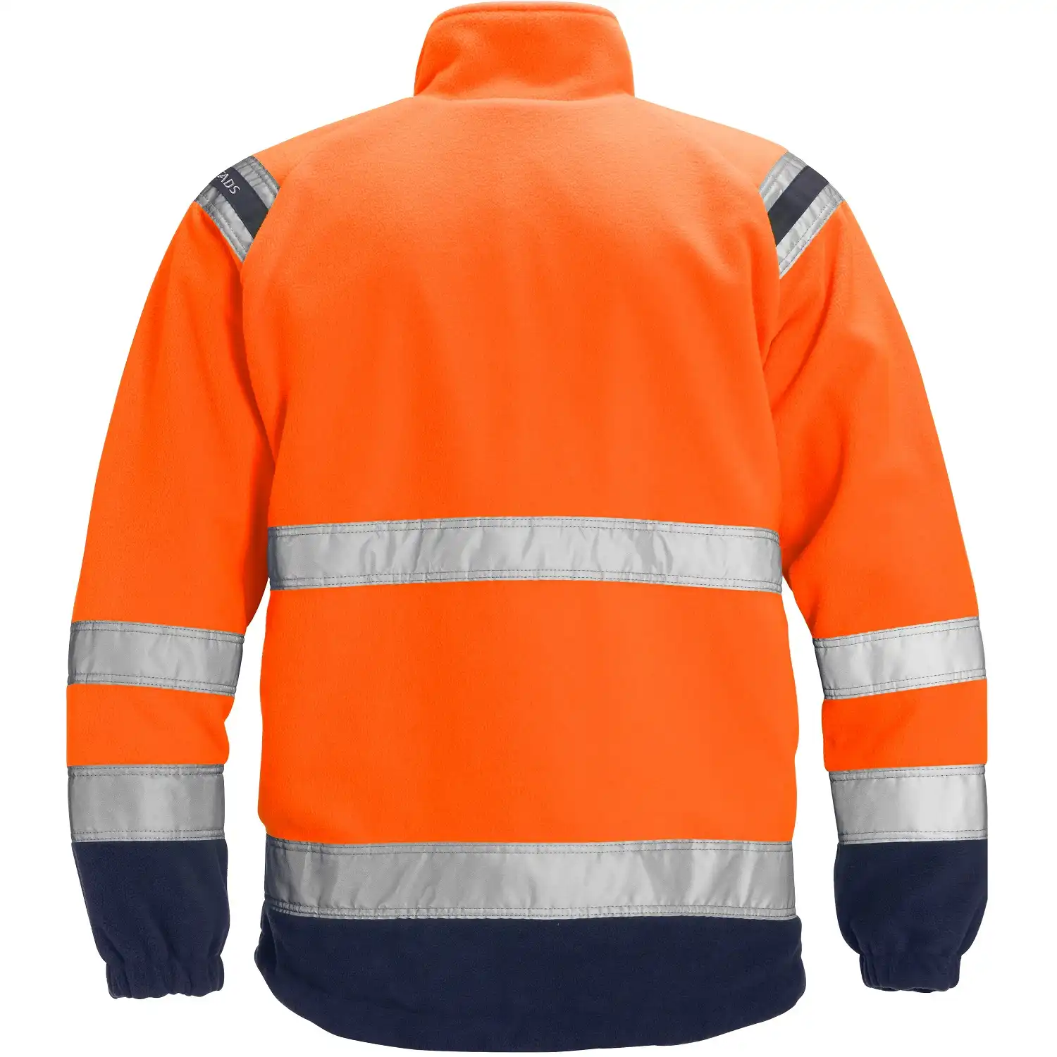 Warnschutz Fleecejacke "4041 FE" in orange/marine, XL - Thumbnail 2