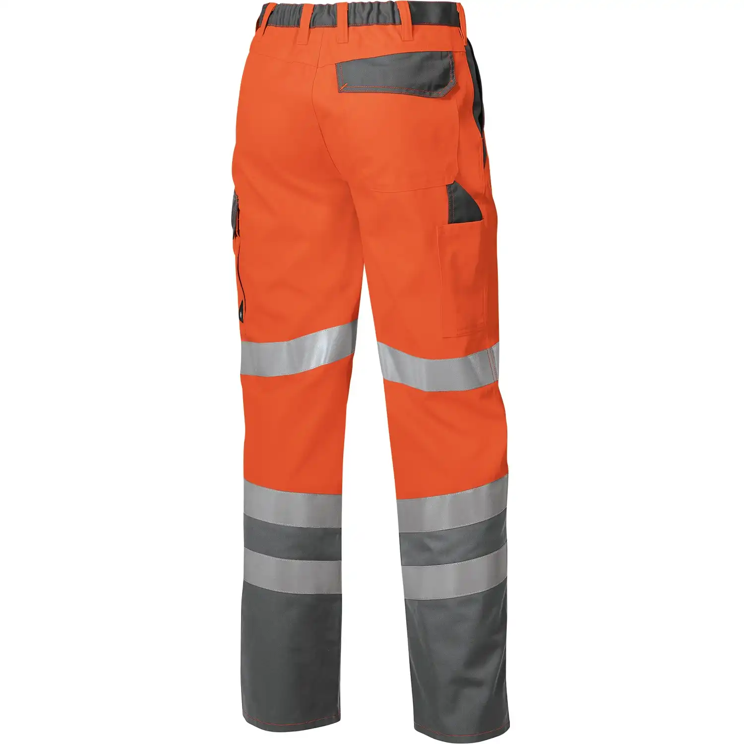 Warnschutz Bundhose "2110-845" Hi-Vis Comfort in warnorange/dunkelgrau, 58 - kurz - Thumbnail 2