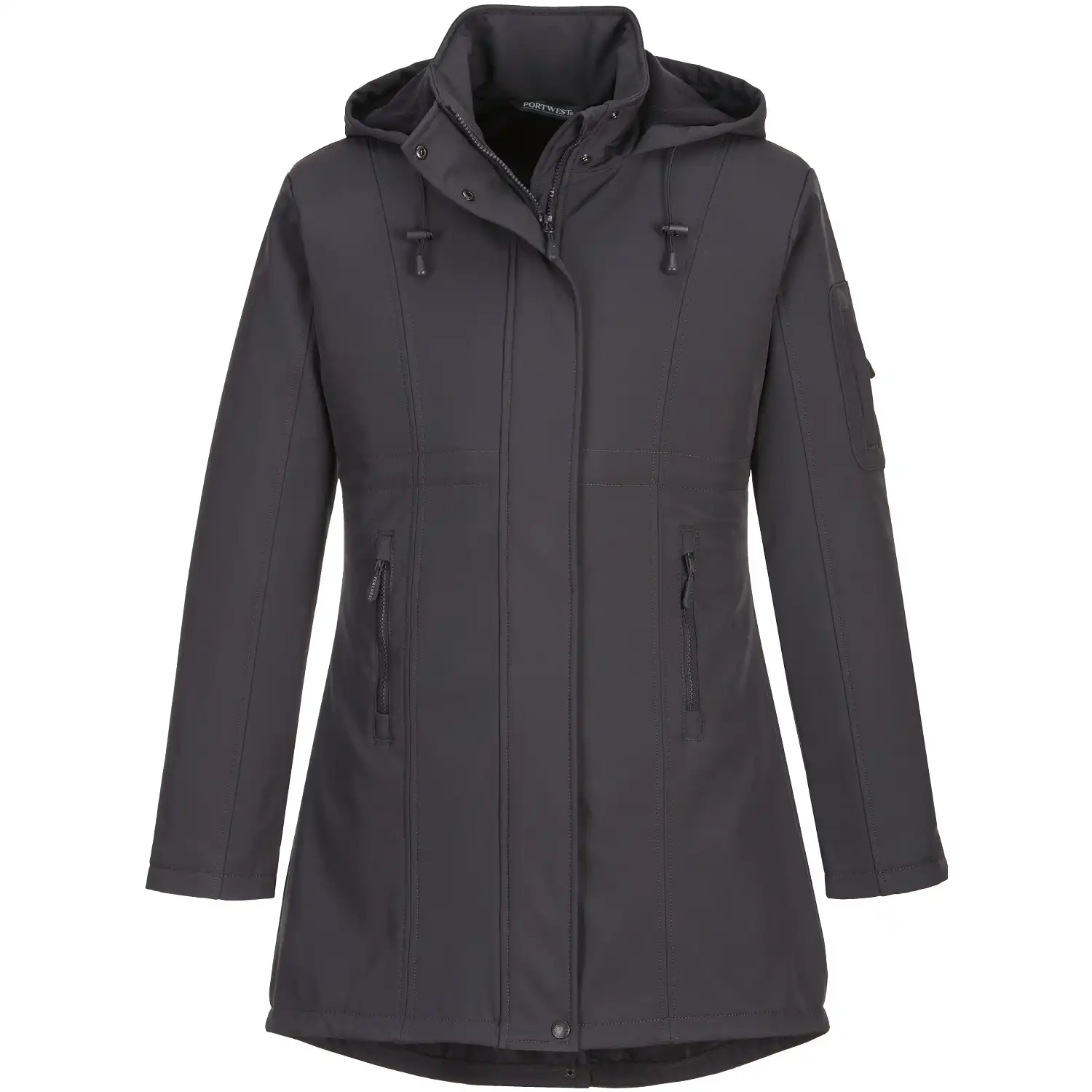 Damen Softshell-Mantel "CARLA" TK42 in anthrazit, L - Thumbnail 1