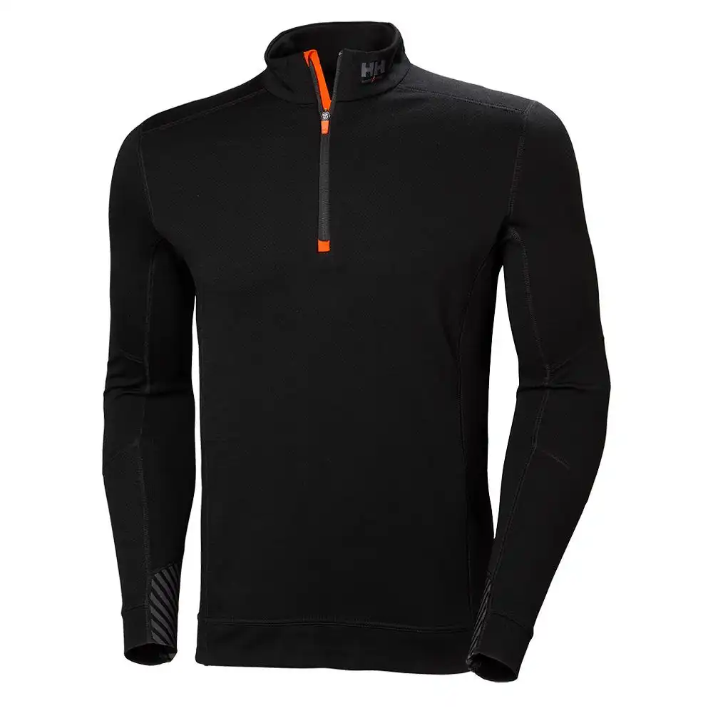 Langarm-Shirt "LIFA MERINO" Halfzip in schwarz, XXL - Thumbnail 1