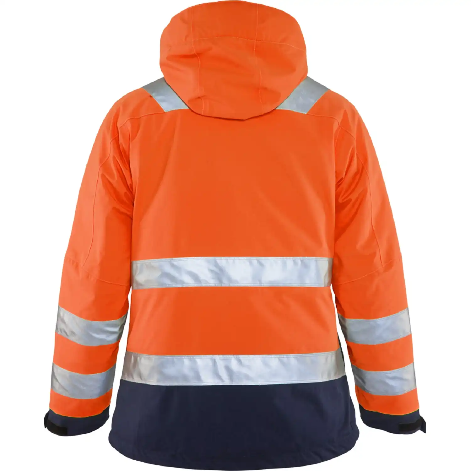 Damen Warnschutz Winterjacke "4872" in orange/marine, S - Thumbnail 2