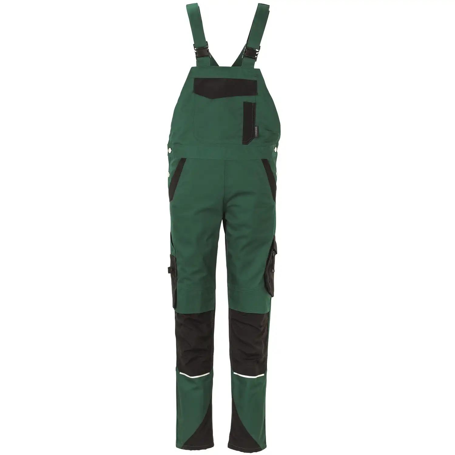 Damen Stretch-Latzhose "Norit" in grün/schwarz, 34 - Bild 1