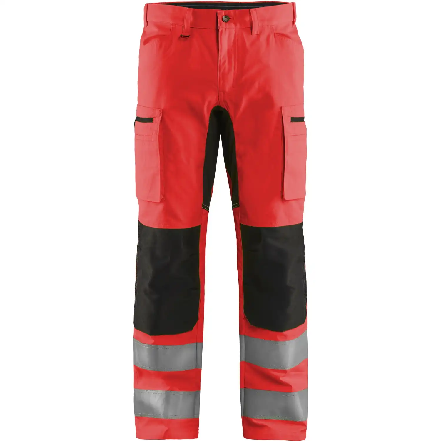 Warnschutz Stretch Bundhose "1585" in rot/schwarz, C144 - Thumbnail 1