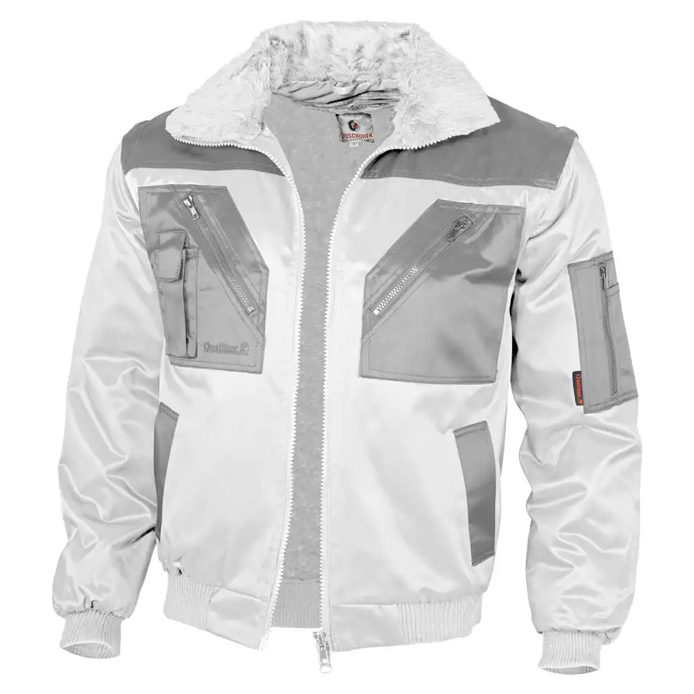 Pilotenjacke 4in1 mehrfarbig in weiß/grau, L - Bild 1