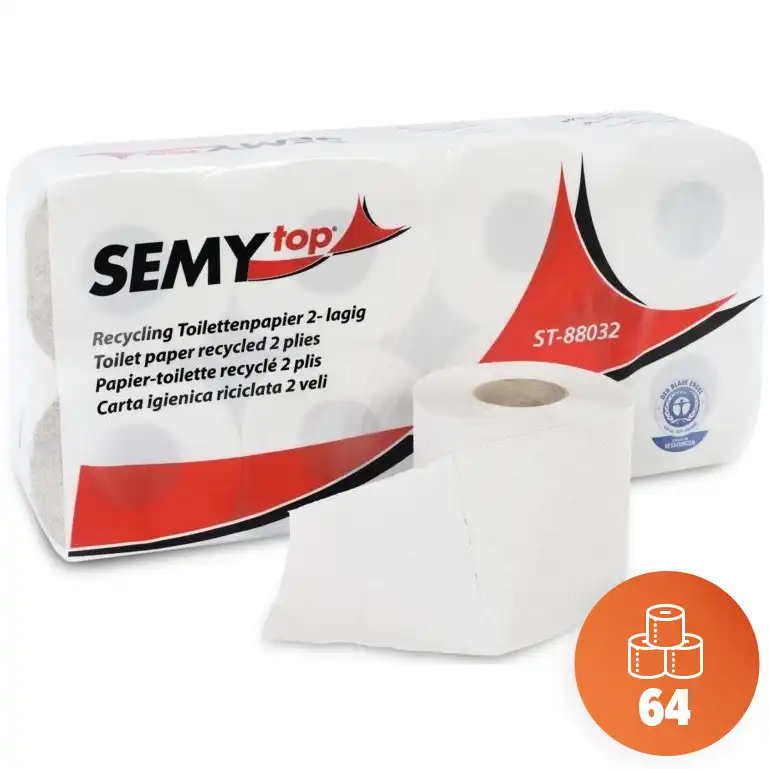 Toilettenpapier 250 Bl. 2-lagig "SEMY" 8x8=64 Ro. | 64 Rollen - Bild 1