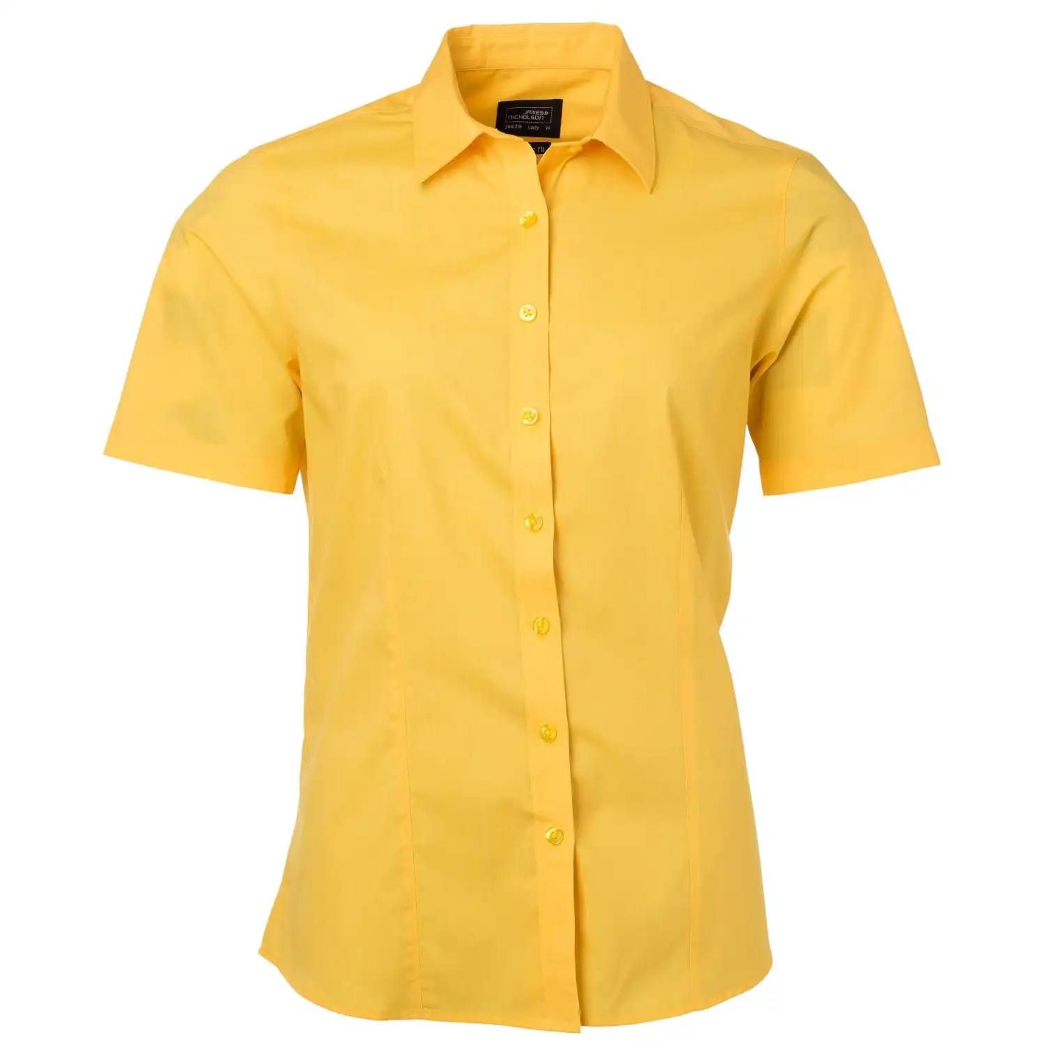 Damen Kurzarm Bluse "JN679" in yellow, L - Thumbnail 1