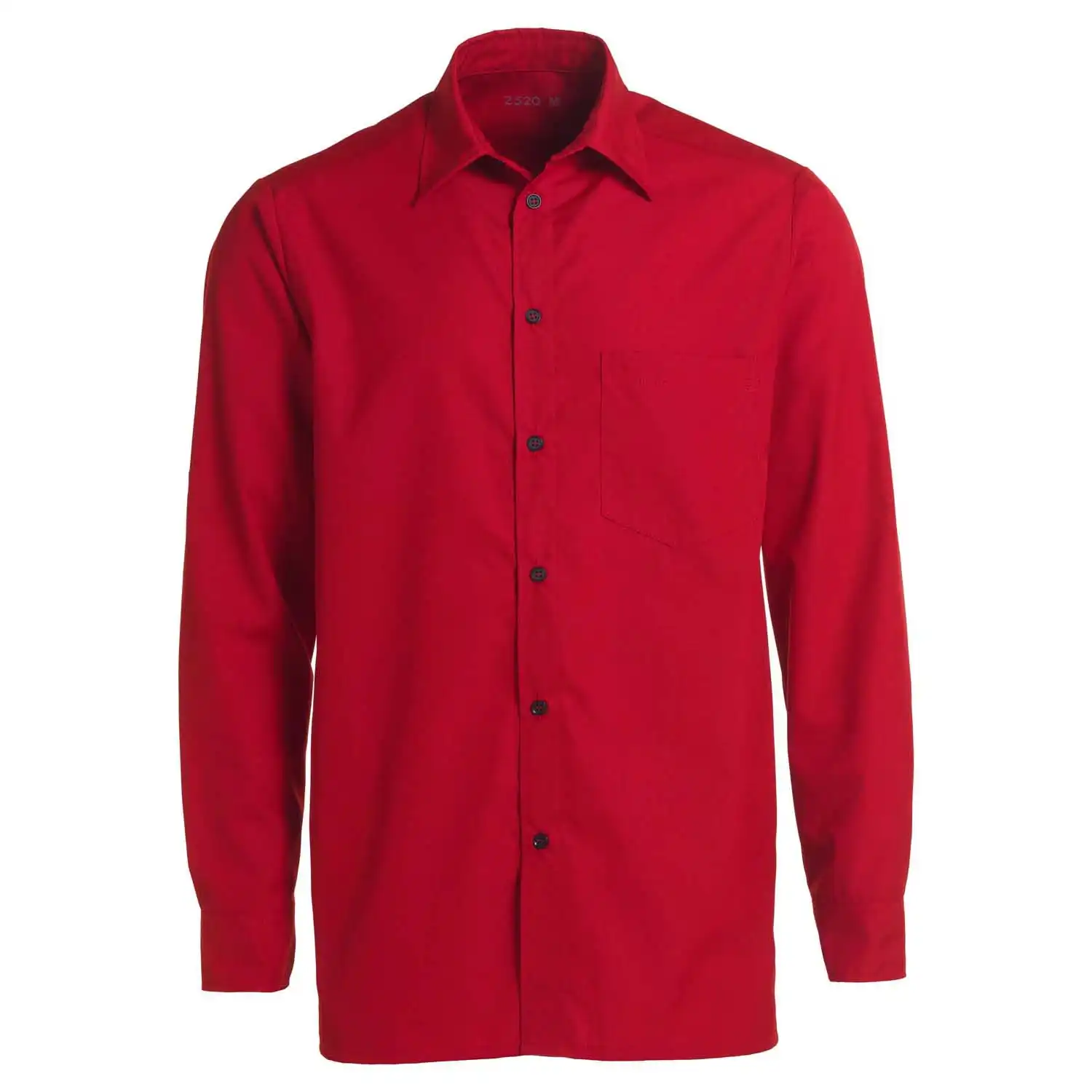 Hemd langarm "2520" in Rot, L - Thumbnail 1