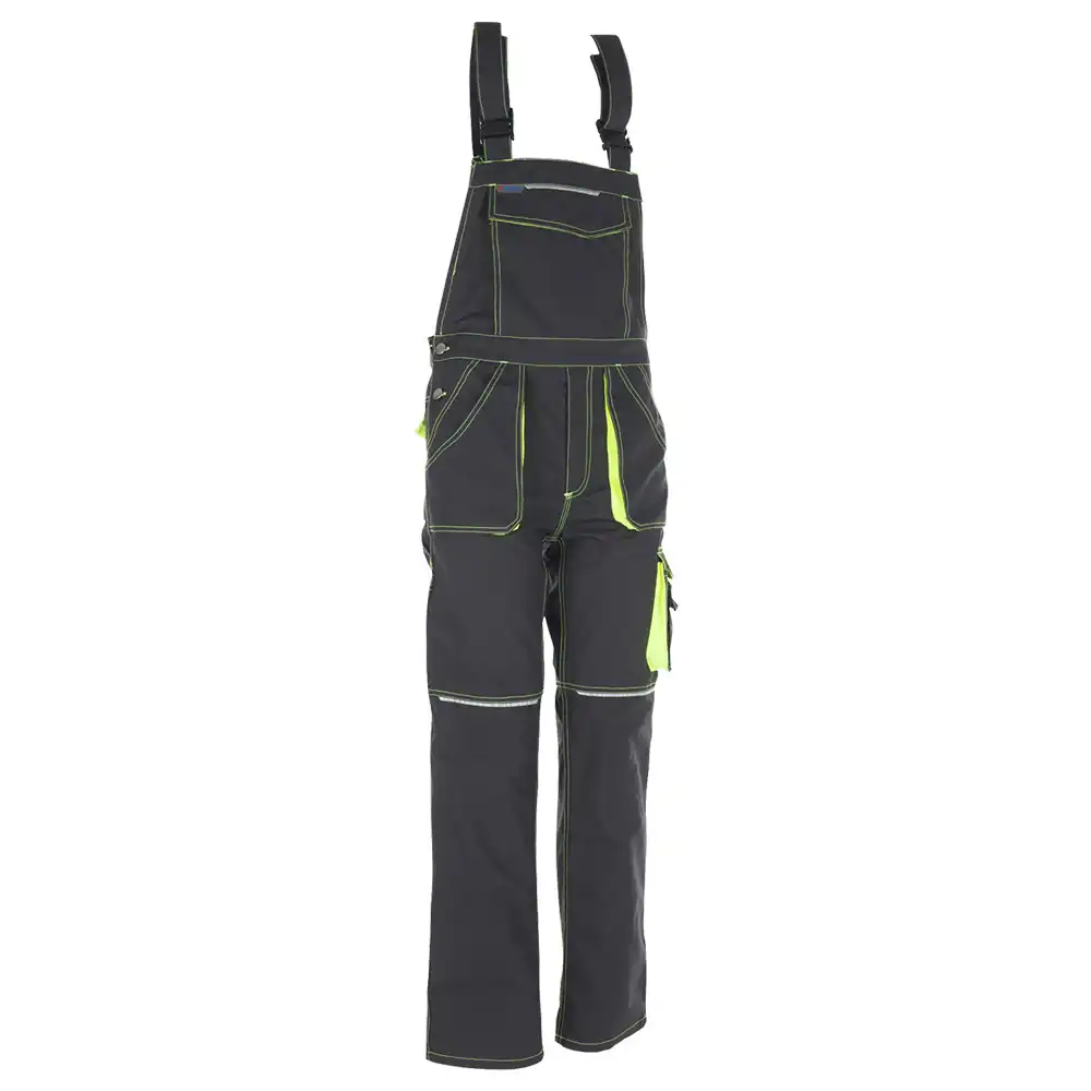 Latzhose "BASALT NEON" in anthrazit, 62 - Bild 1