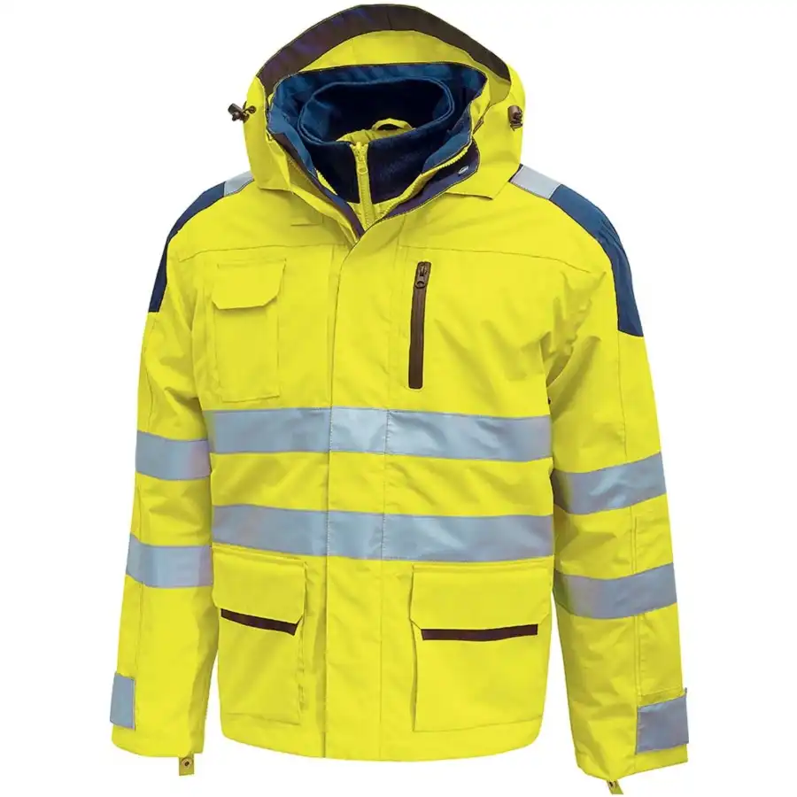 Warnschutz Winterparka 3in1 "BACKER" in yellow, M (DE size: S) - Thumbnail 1