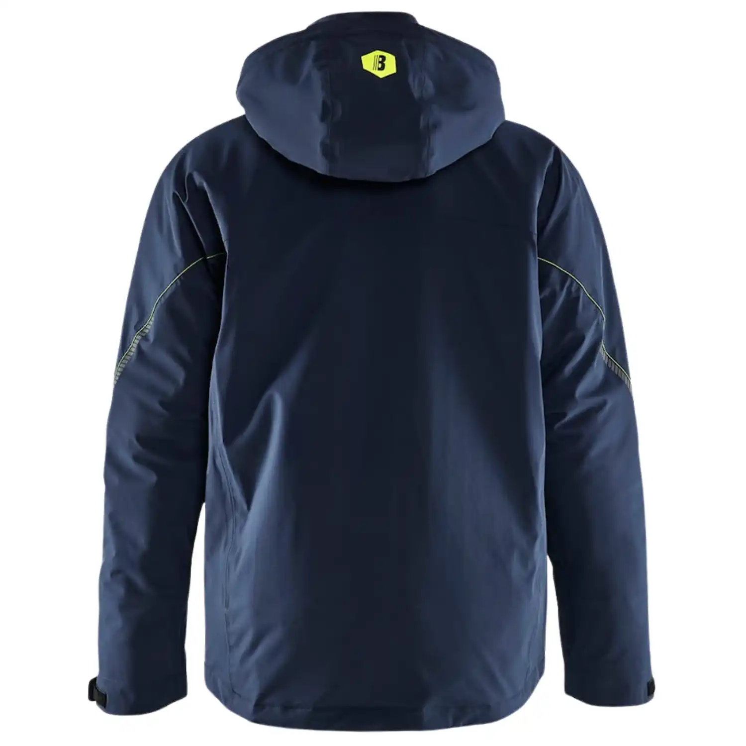 Stretch Winterjacke "4484" in dunkelmarine/gelb, M - Thumbnail 2