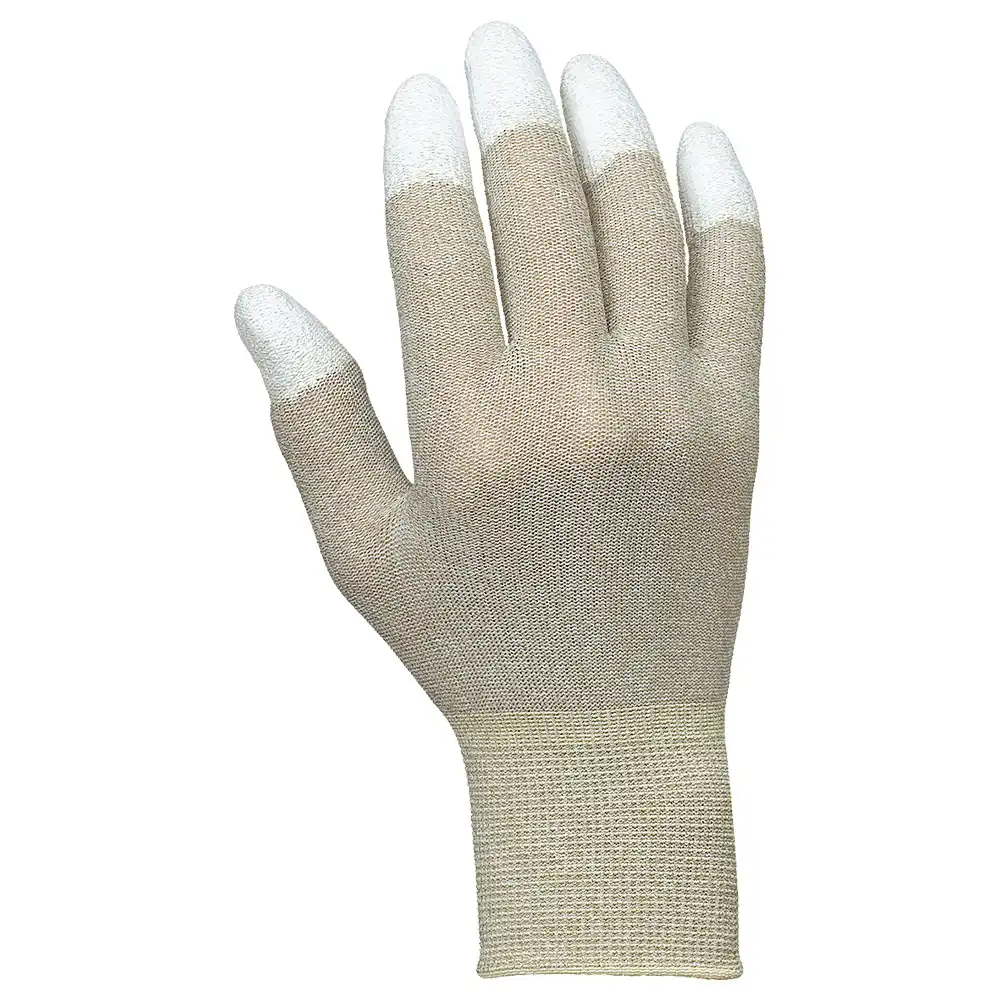 Nylon/Kupfer ESD-Handschuhe m. PU-Fingerkuppen-Beschichtung in 9 (L) - Bild 1