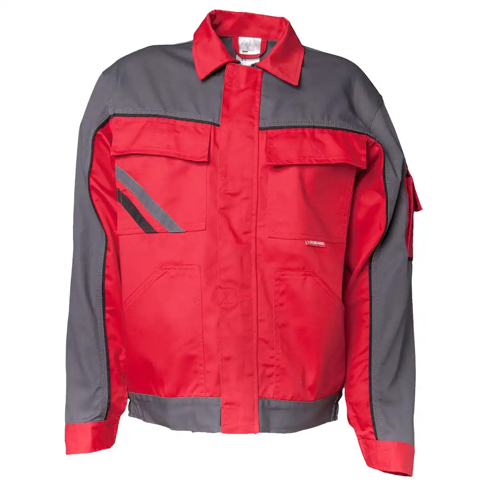 Bundjacke "HIGHLINE" 285g/m² Canvas-Besatz in rot/schiefer/schwarz, 42 - Bild 1