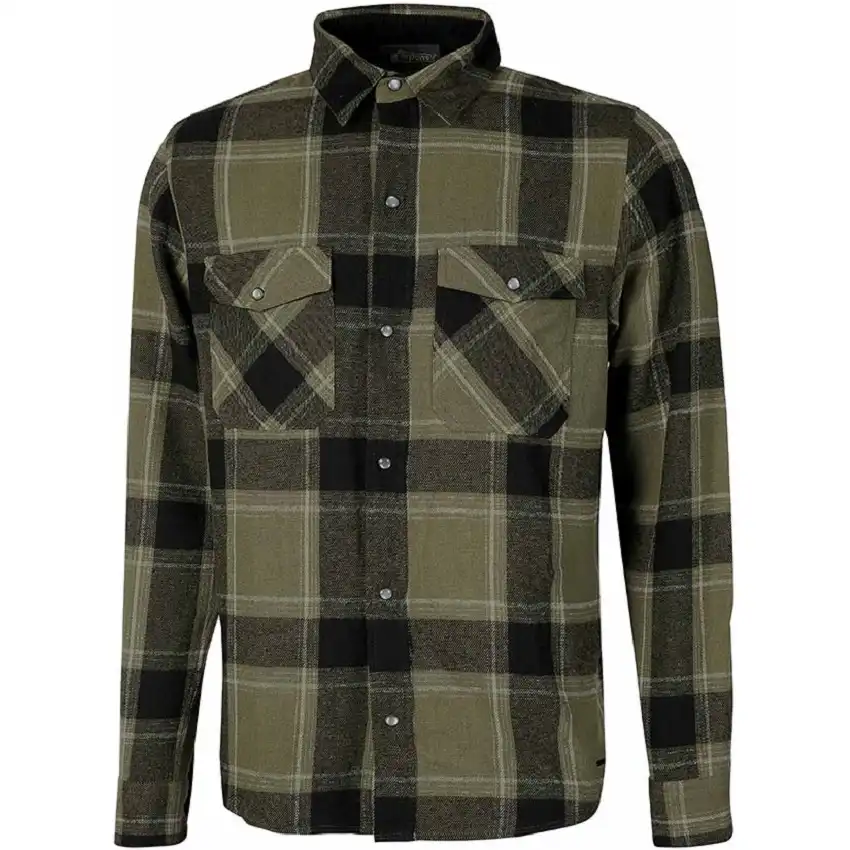 Flanellhemd "CEDAR" Exciting in dark green, L (DE size: M) - Bild 1