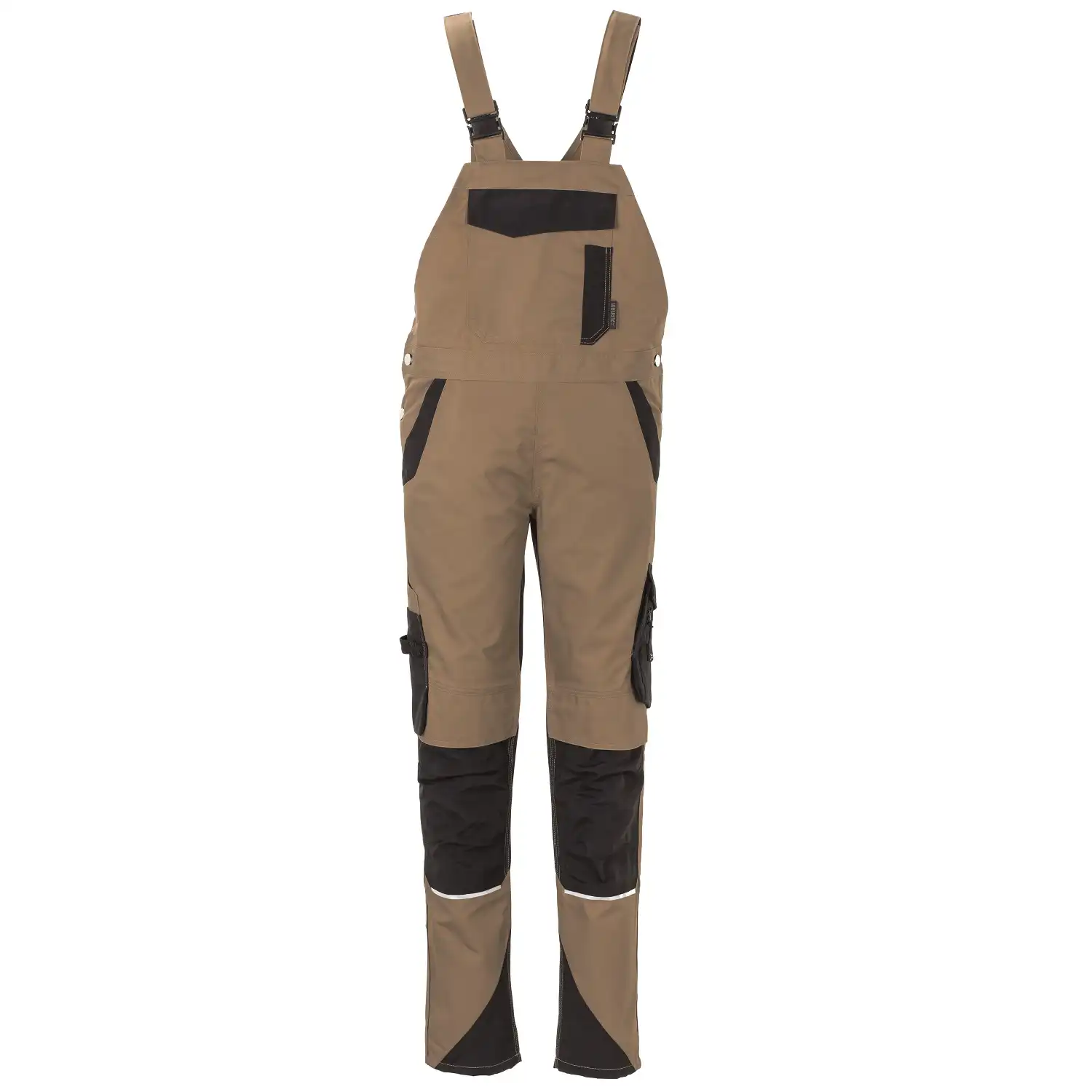 Damen Stretch-Latzhose "Norit" in sand/schwarz, 38 - Thumbnail 1