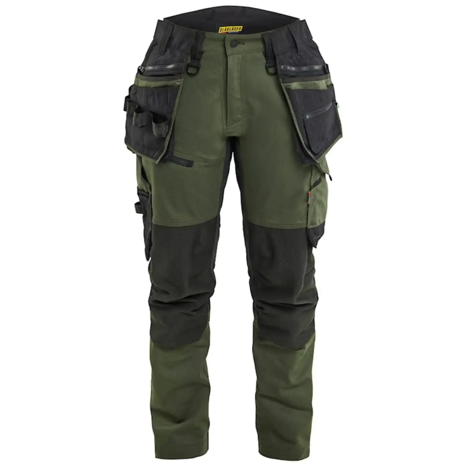Damen Arbeitshose Stretch 7170 in waldgrün/schwarz, C50 - Thumbnail 1