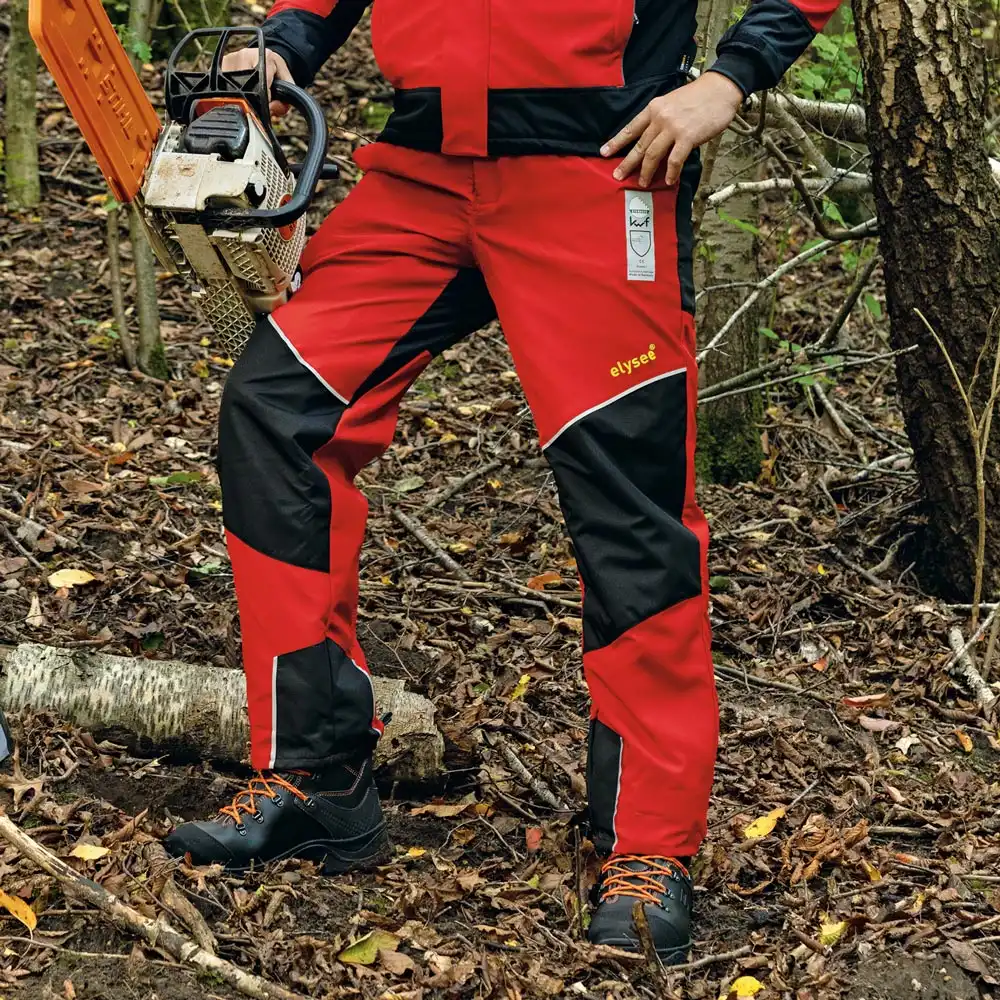 Schnittschutz Bundhose Kl. 1 "DOUGLAISE"rot in 106 - Thumbnail 3